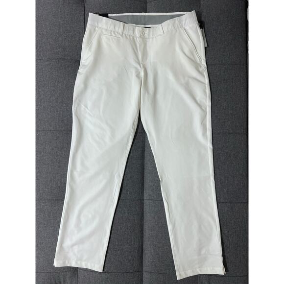 NWT‎ Under Armour Pant Women 14 White Fitted Activewear Golf - Picture 3 of 16